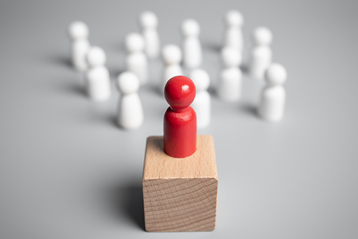 Pawns with One Leader Shown During Plumbing Business Training About Leadership